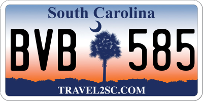 SC license plate BVB585