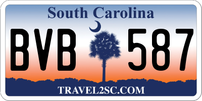 SC license plate BVB587