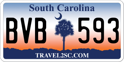 SC license plate BVB593