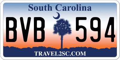SC license plate BVB594
