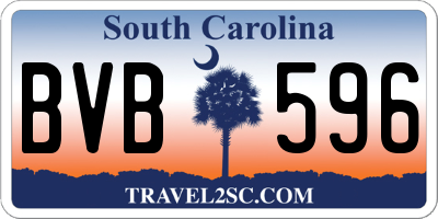 SC license plate BVB596