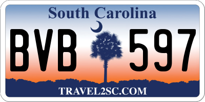 SC license plate BVB597