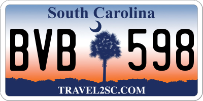 SC license plate BVB598
