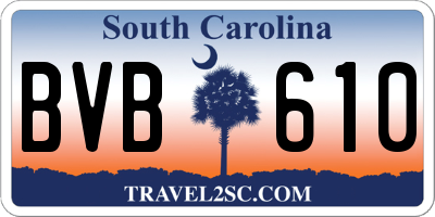 SC license plate BVB610