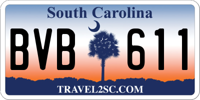 SC license plate BVB611