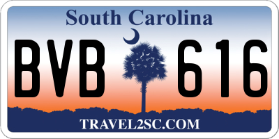 SC license plate BVB616