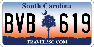 SC license plate BVB619