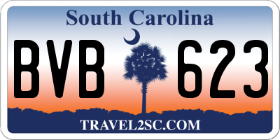 SC license plate BVB623