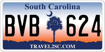 SC license plate BVB624