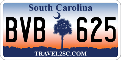 SC license plate BVB625