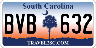 SC license plate BVB632