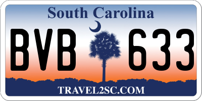SC license plate BVB633