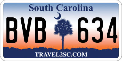 SC license plate BVB634