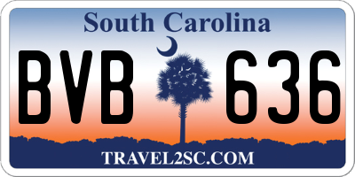 SC license plate BVB636