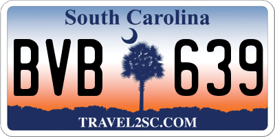 SC license plate BVB639