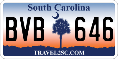 SC license plate BVB646