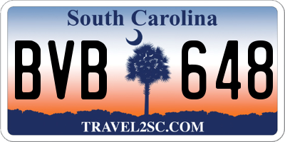 SC license plate BVB648