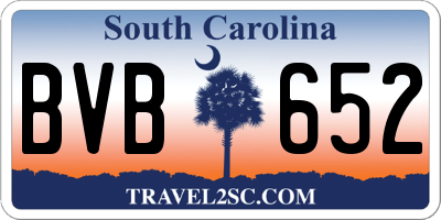 SC license plate BVB652