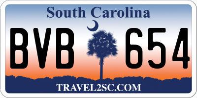 SC license plate BVB654