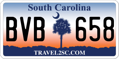 SC license plate BVB658