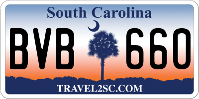 SC license plate BVB660