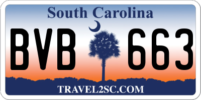 SC license plate BVB663