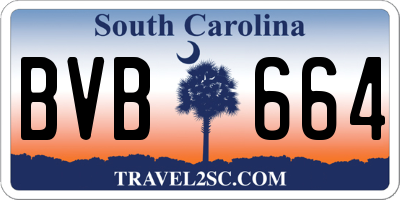 SC license plate BVB664