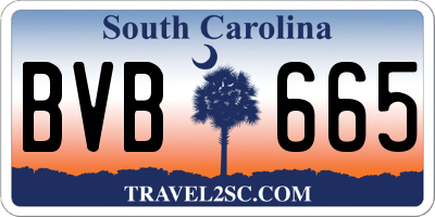 SC license plate BVB665