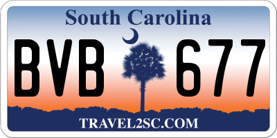 SC license plate BVB677