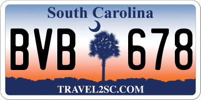 SC license plate BVB678