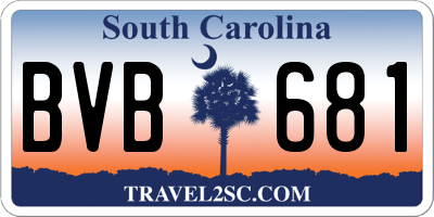 SC license plate BVB681