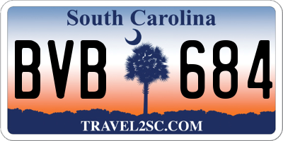 SC license plate BVB684