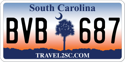 SC license plate BVB687