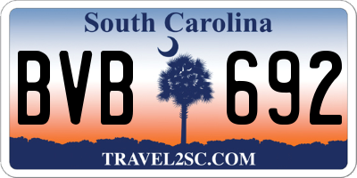 SC license plate BVB692