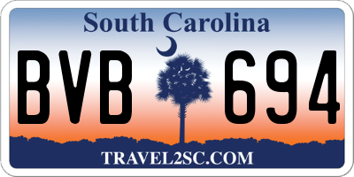 SC license plate BVB694