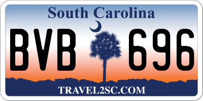 SC license plate BVB696
