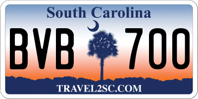 SC license plate BVB700