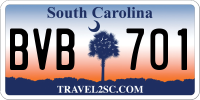 SC license plate BVB701