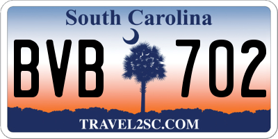 SC license plate BVB702