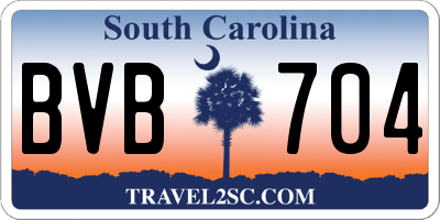SC license plate BVB704