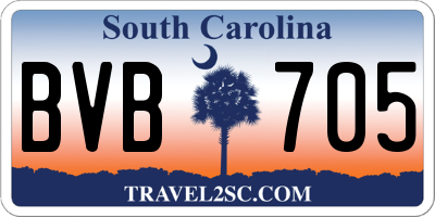 SC license plate BVB705