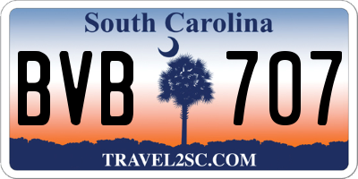 SC license plate BVB707