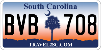 SC license plate BVB708