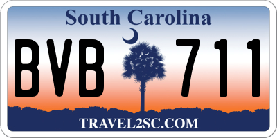 SC license plate BVB711