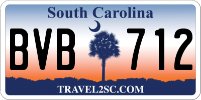 SC license plate BVB712