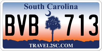 SC license plate BVB713