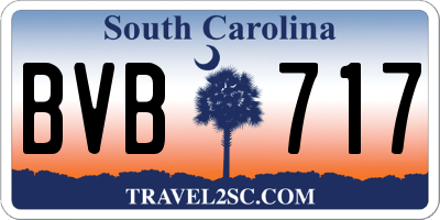 SC license plate BVB717