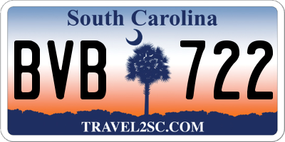 SC license plate BVB722