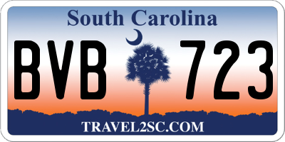 SC license plate BVB723