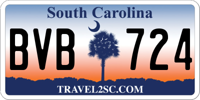 SC license plate BVB724